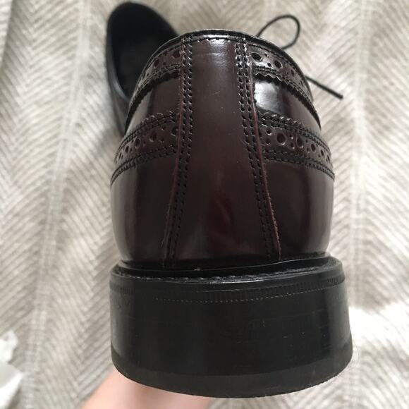 Florsheim Leather Dress Shoes Stratford Wing Tip Deep Burgundy Mens Sz 9C 76400 main image 6